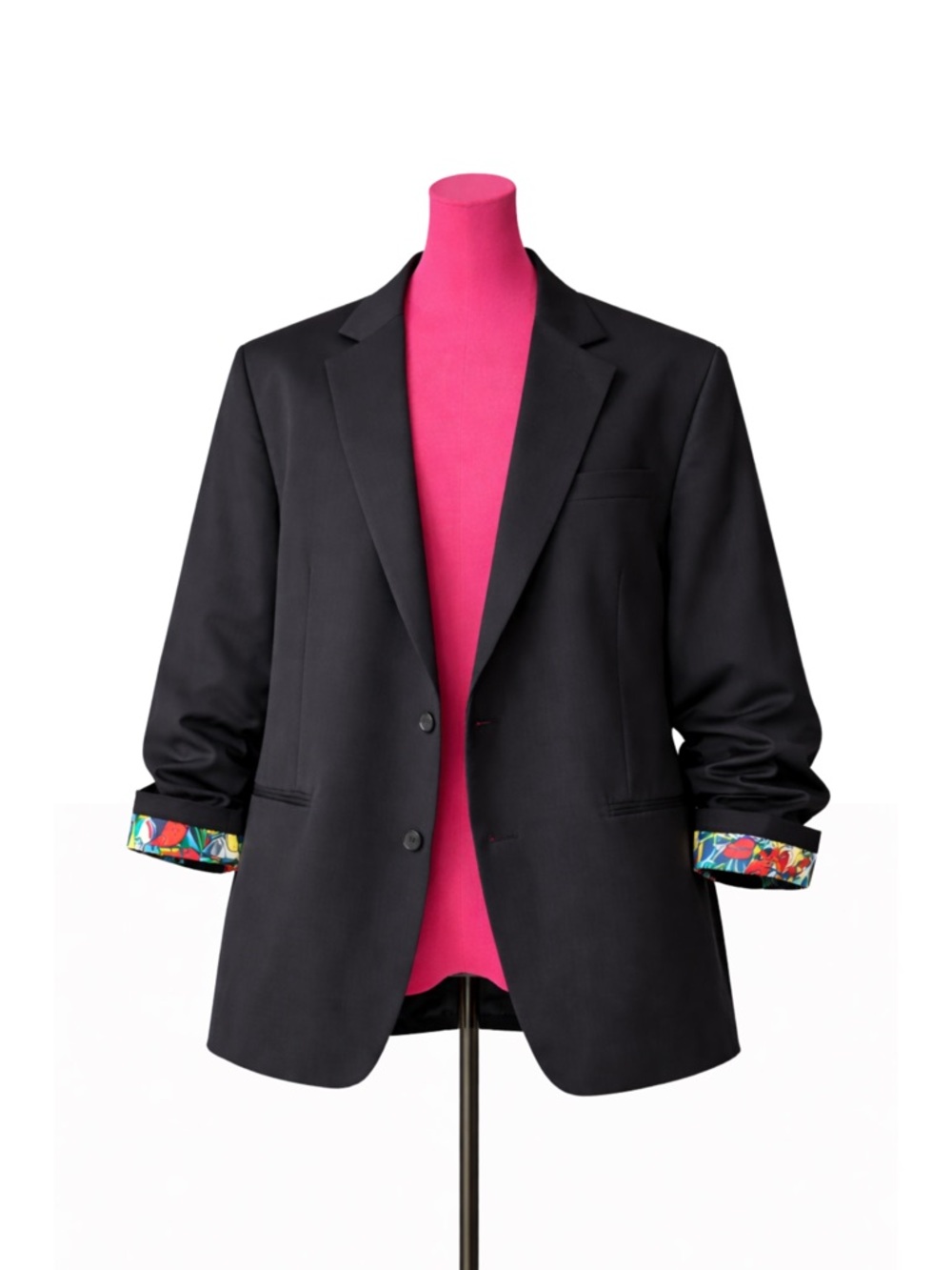 DC Comics Black Blazer with Multicolor Comic-Print Lining Size 22 or 2X - Picture 5 of 7